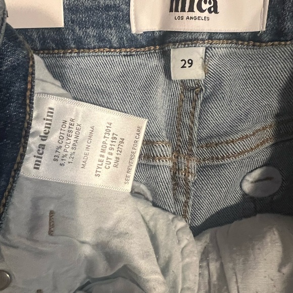 MICA High Rise Distressed Straight Crop Jeans NWT - Picture 5 of 5